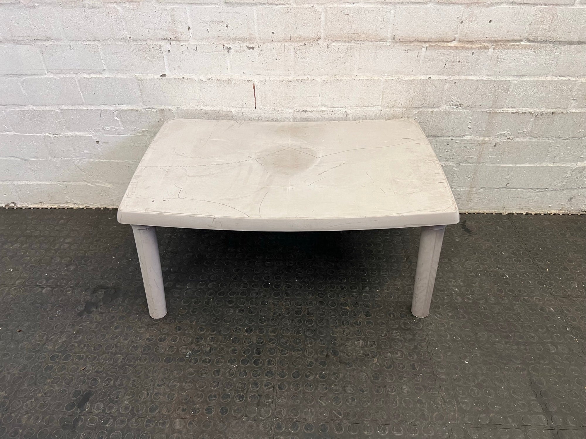 White Plastic Outdoor Table
