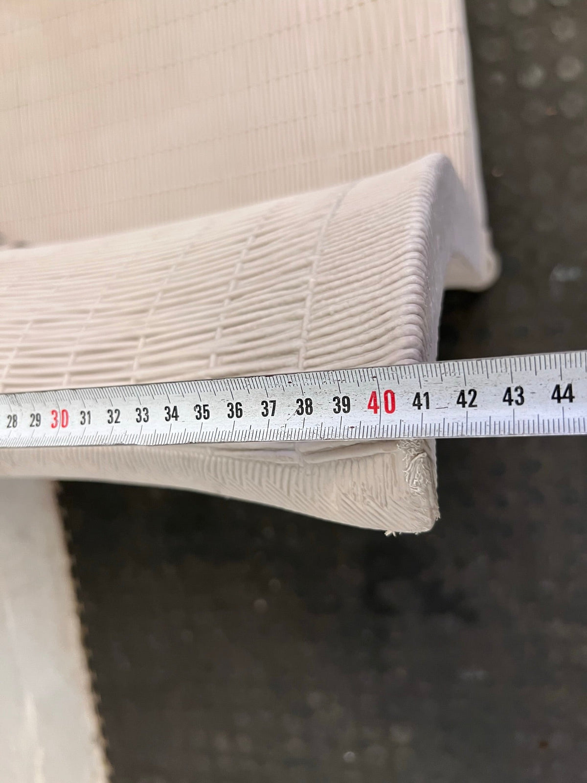 White Wicker Outdoor Chair (Missing Leg)