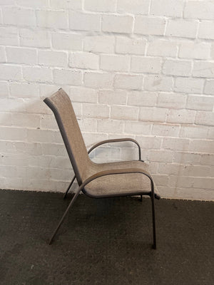 Grey Metal Framed Patio Chair