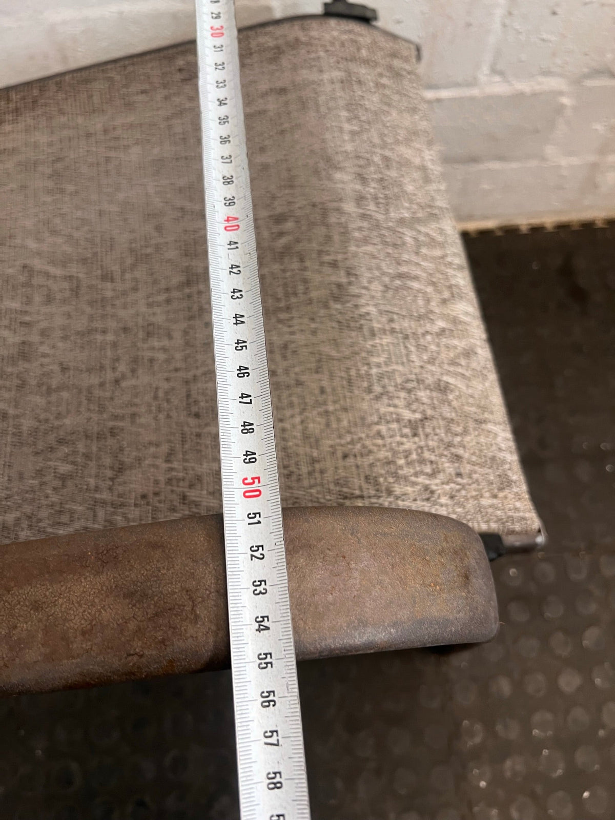 Grey Metal Framed Patio Chair