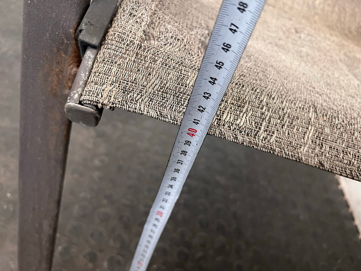 Grey Metal Framed Patio Chair (Some Tears in Material)