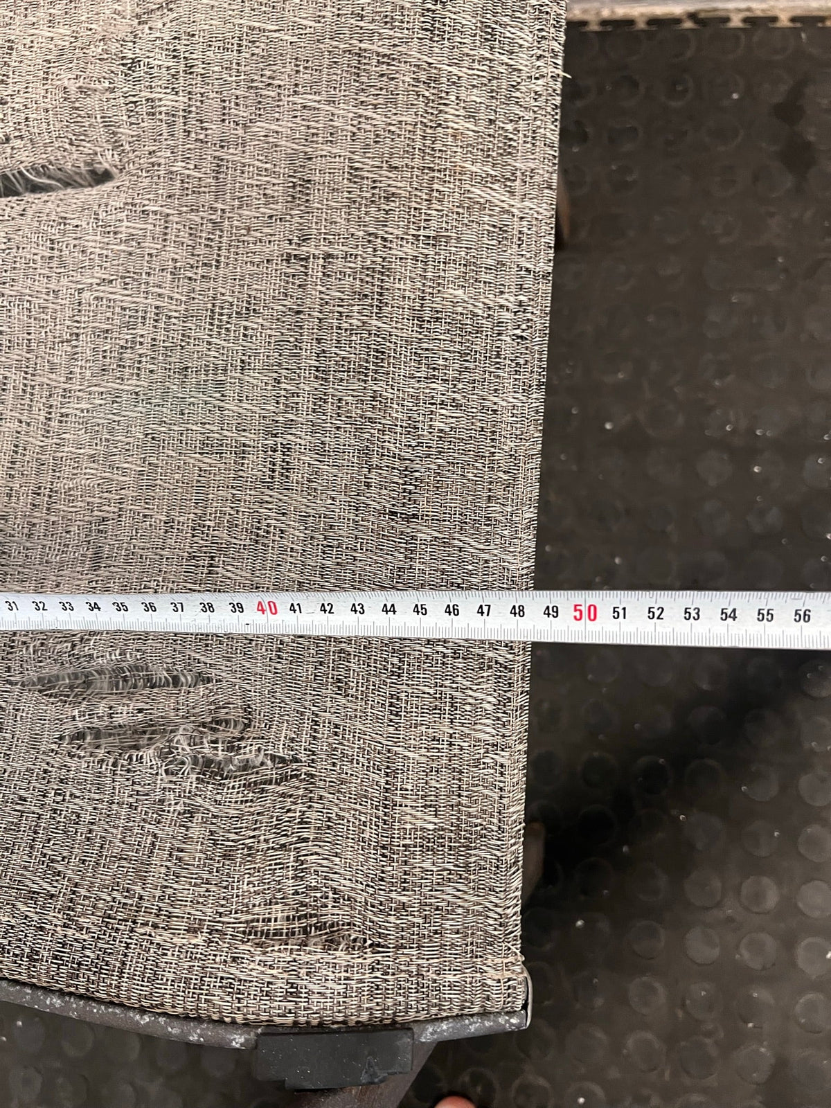 Grey Metal Framed Patio Chair (Some Tears in Material)