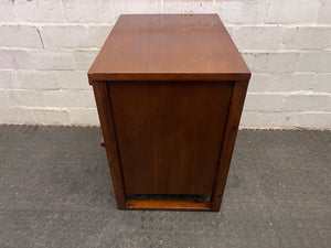Brown Wooden Two Drawer Bedside Table (Made in Vietnam)