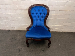 Royal Blue One Seater Couch - REDUCED