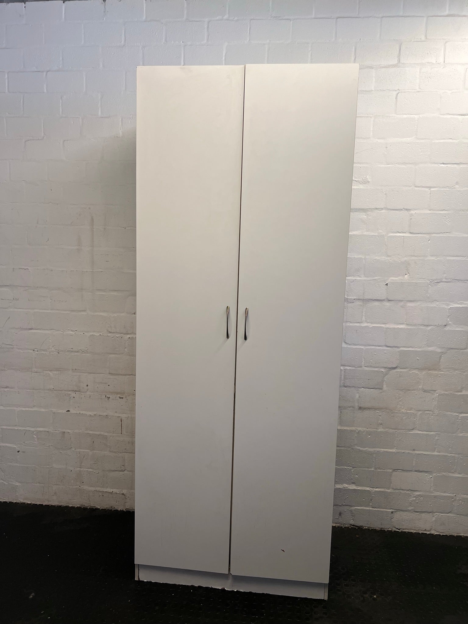 White Two Door Moveable Cupboard