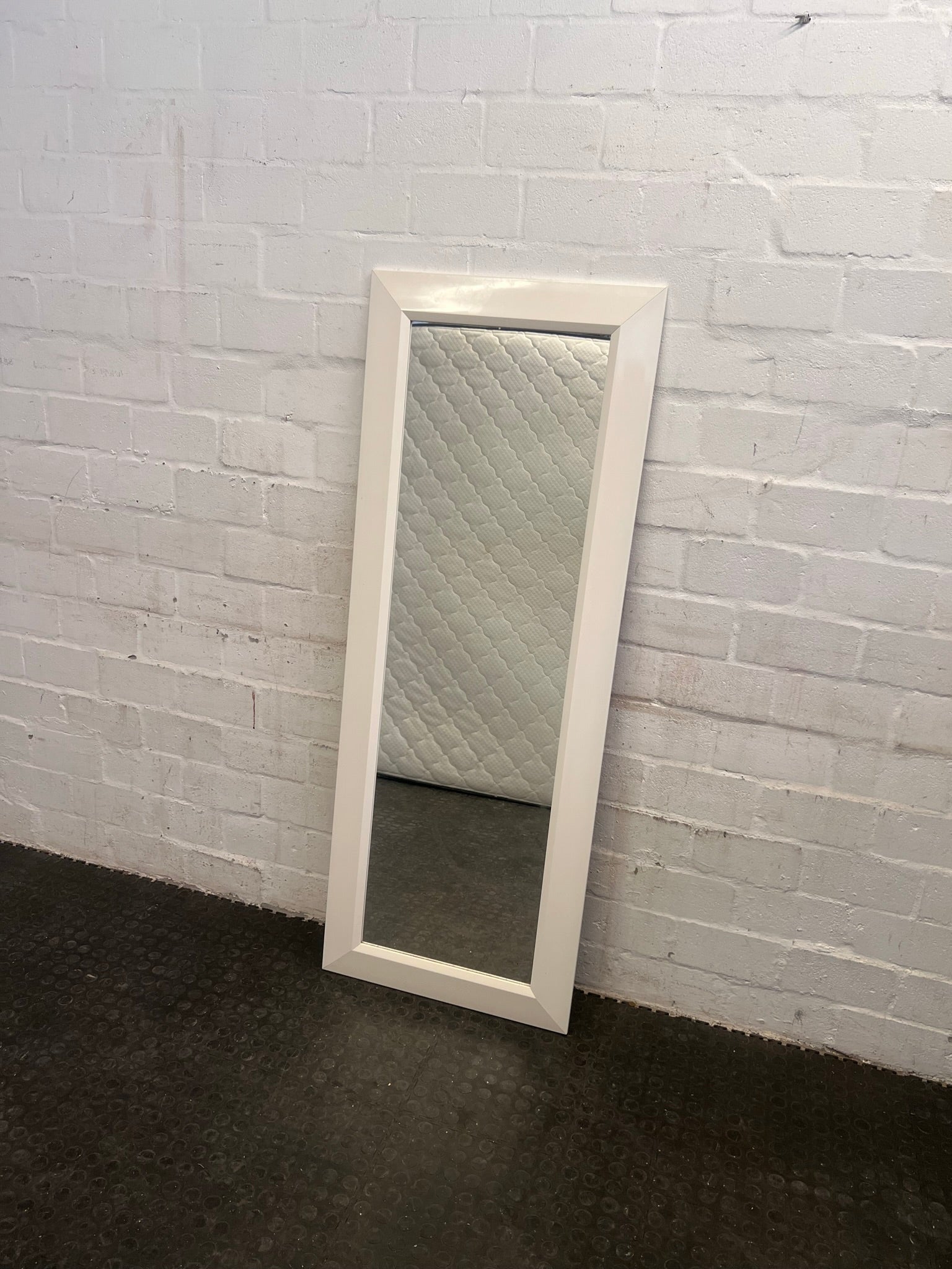 White Wood Framed Mirror (1.5m x 0.6m)