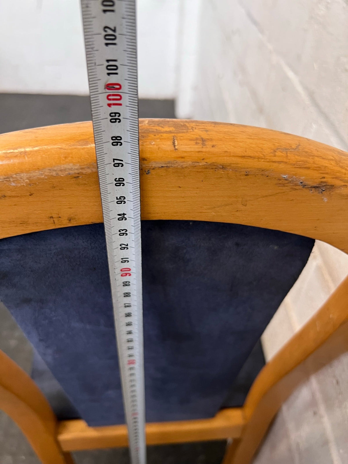 Wooden Blue Cushioned Dining Chair - PRICE DROP