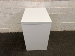 White One Drawer Bedside Table - PRICE DROP