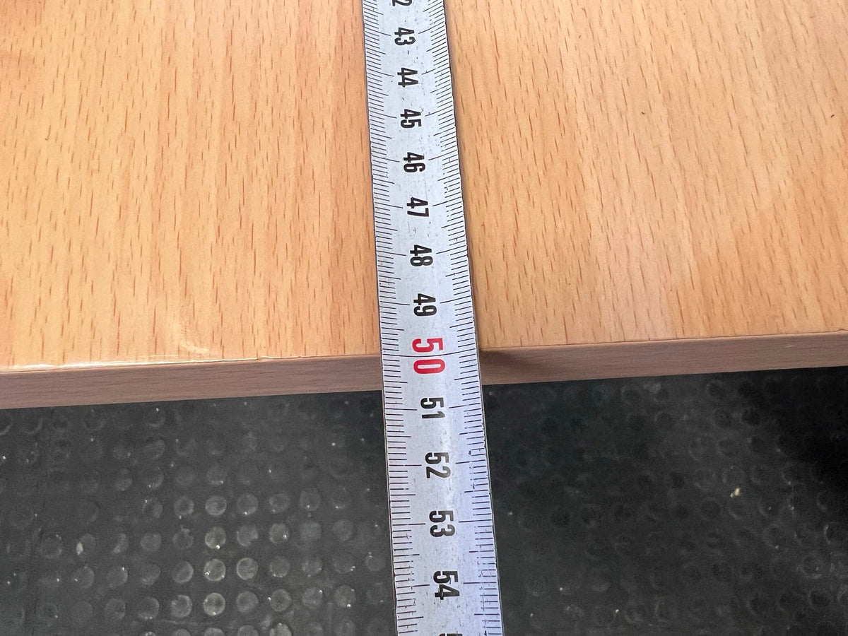 Light Wood Print L-Shaped Desk and Shelves