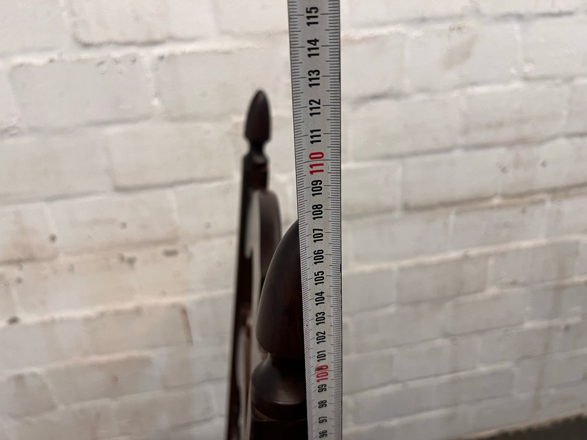 Wooden Dining Chair with Mustard Fabric Seat - PRICE DROP