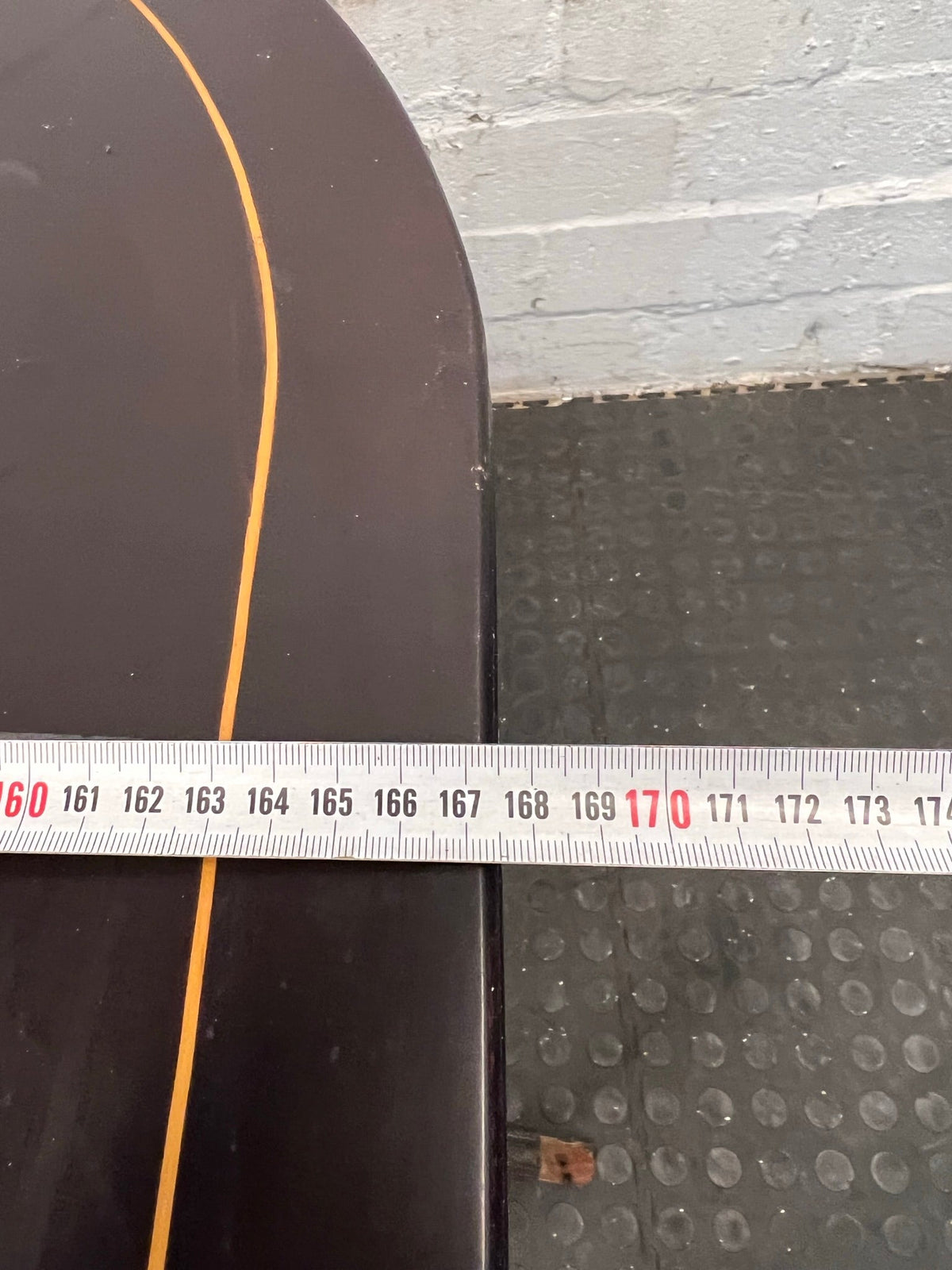 Oval Shaped Dark Wood Dining Table (Missing Glide) - REDUCED