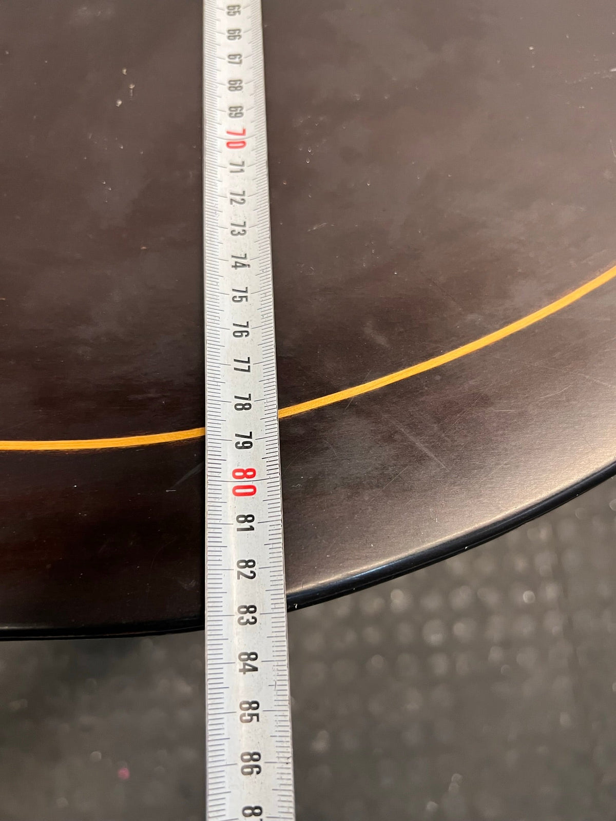 Oval Shaped Dark Wood Dining Table (Missing Glide) - REDUCED