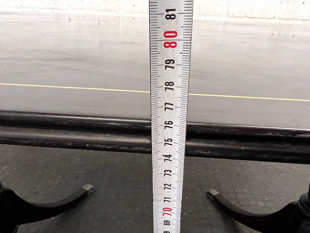 Oval Shaped Dark Wood Dining Table (Missing Glide) - REDUCED