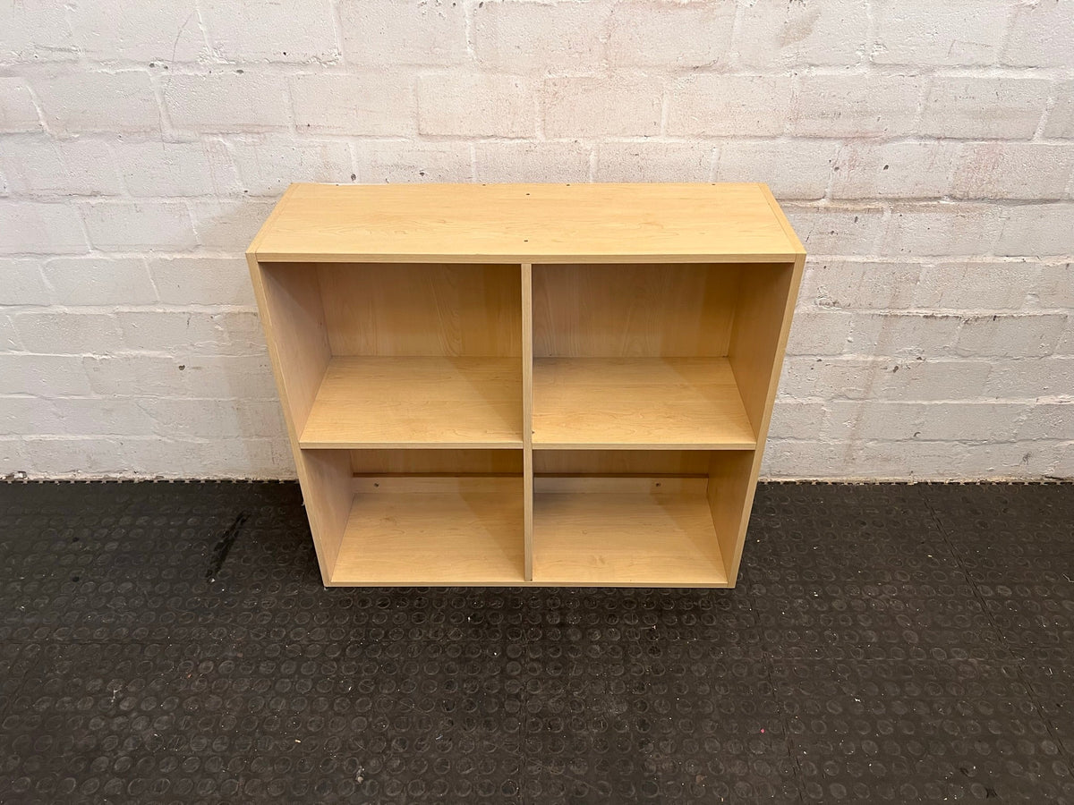 Cubed Light Oak Small Bookshelf 90 by 30 by 80