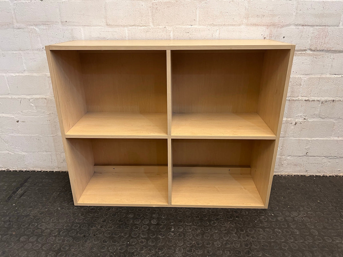 Cubed Light Oak Small Bookshelf 90 by 30 by 80