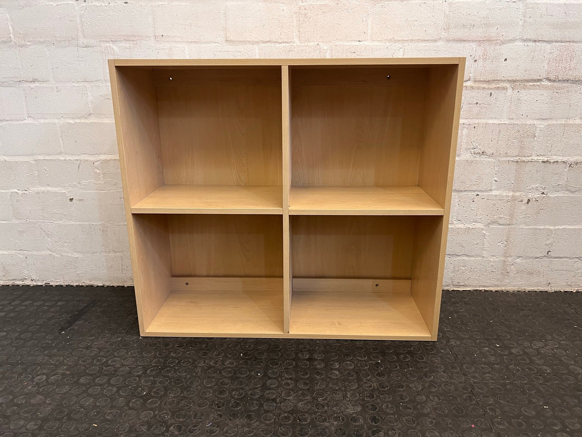 Cubed Light Oak Small Bookshelf 90 by 30 by 80