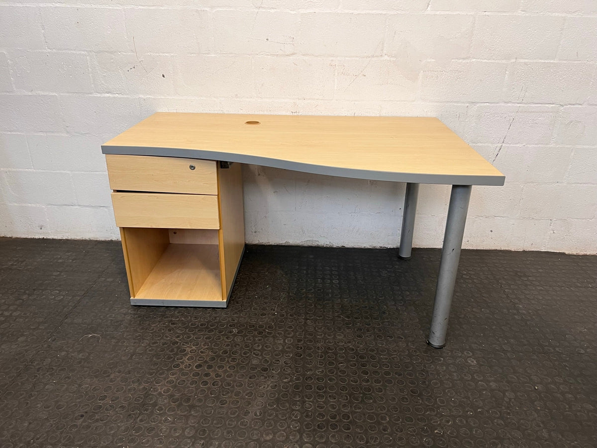 2 Drawer Desk With Credenza