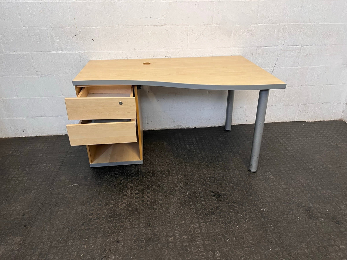 2 Drawer Desk With Credenza