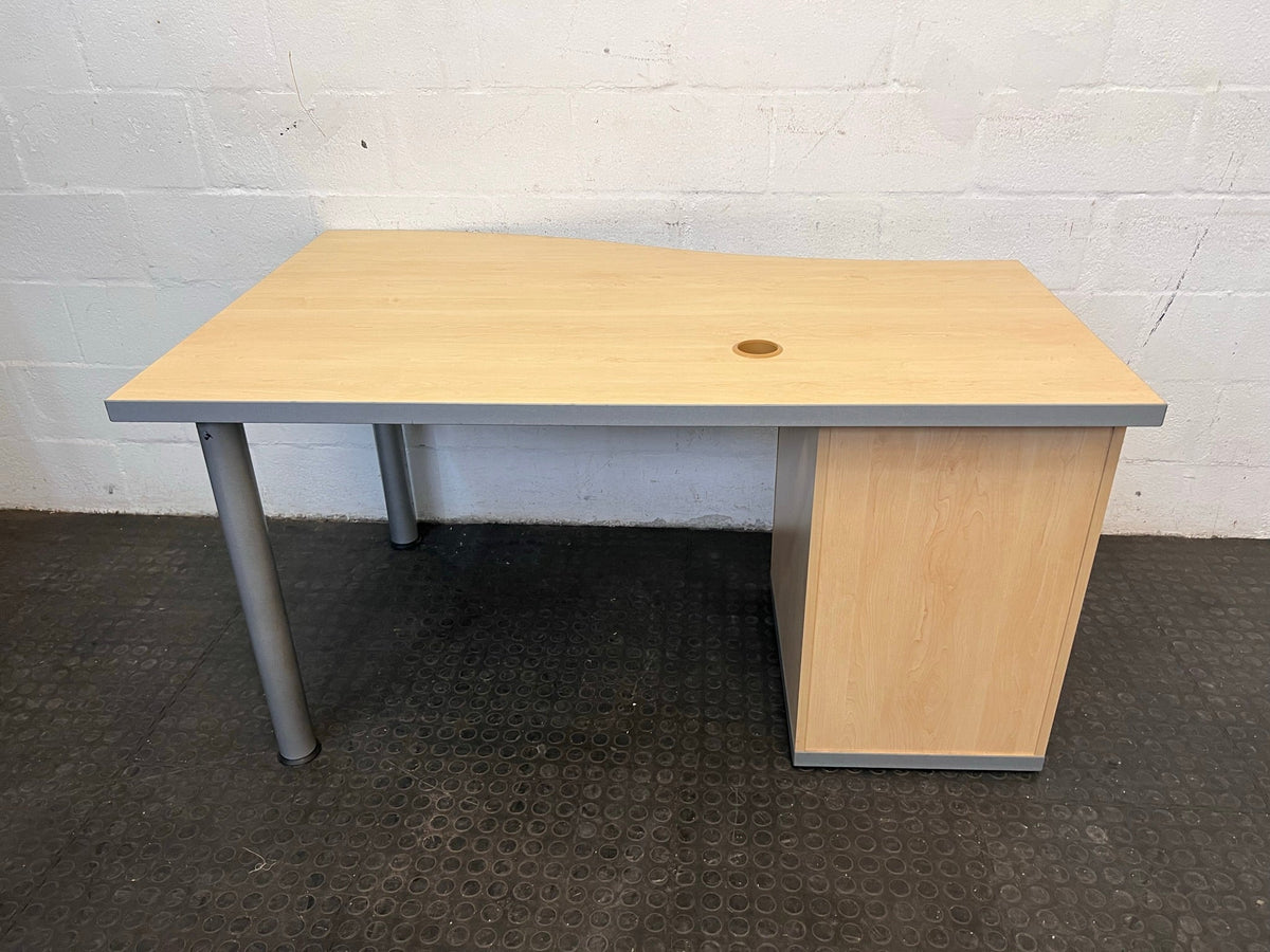 2 Drawer Desk With Credenza