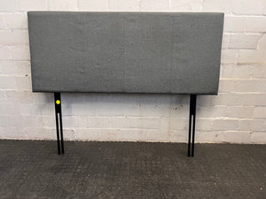 Grey Material Double Headboard (147cm x 115cm) - REDUCED