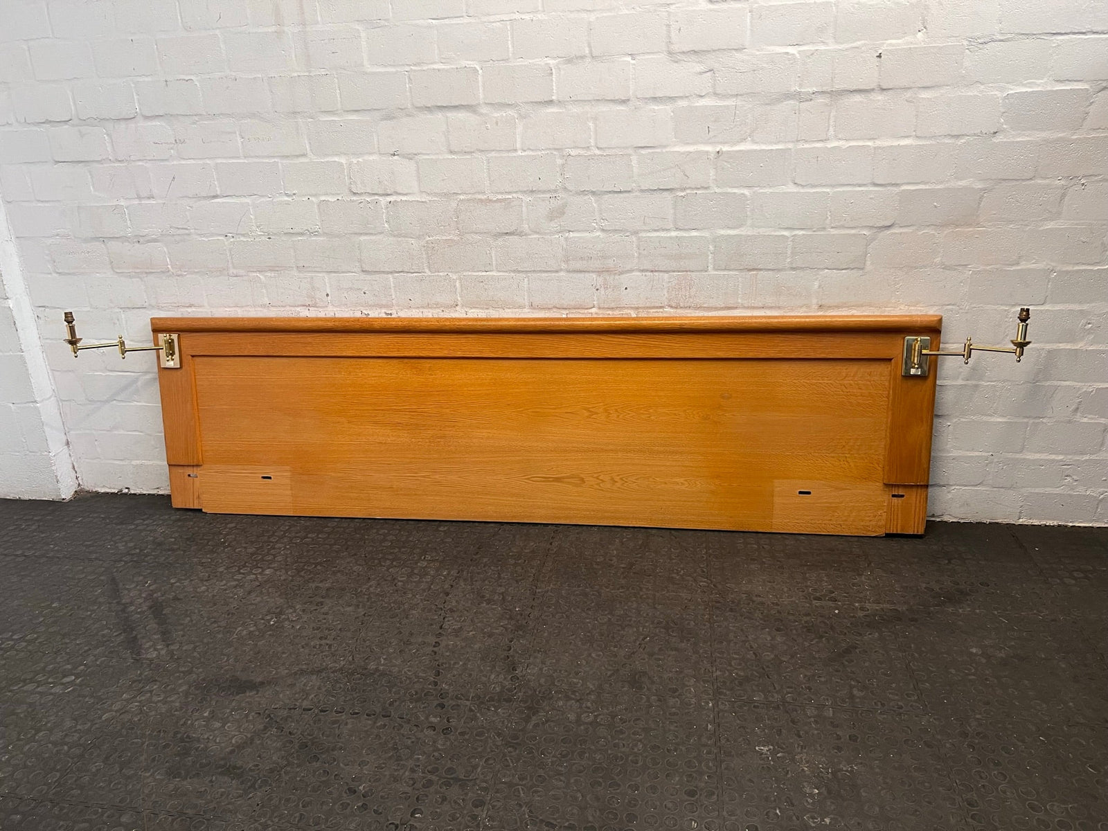 Wooden Headboard with Lamp Holders (267cm x 73cm) - REDUCED