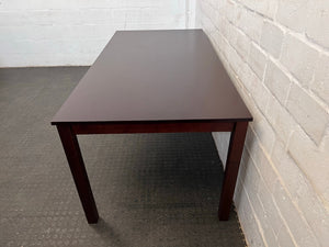 Dark Wood Dining Table (Slight Chipping/Scratches)