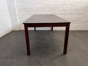 Dark Wood Dining Table (Slight Chipping/Scratches) - REDUCED