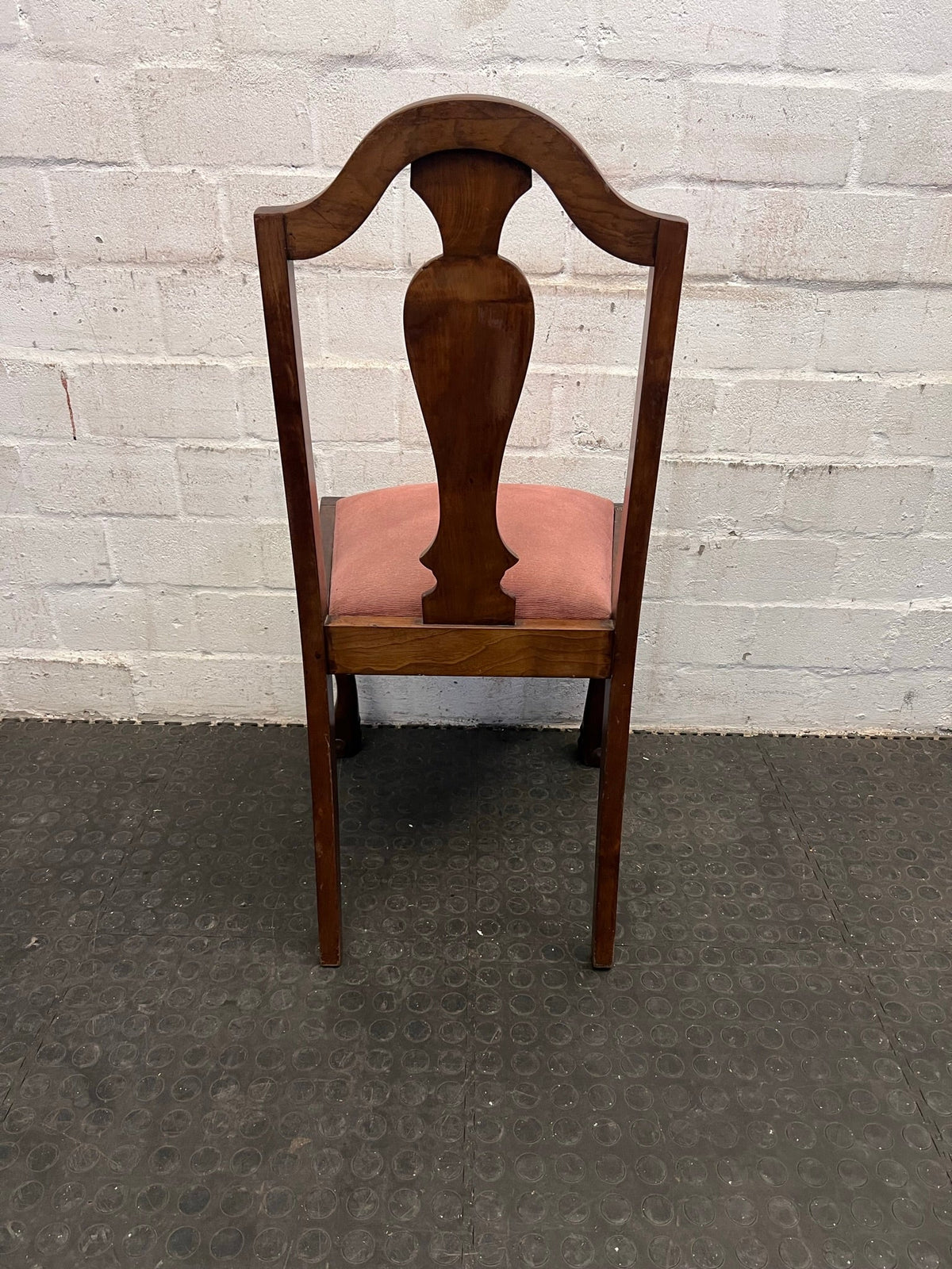 Wooden Ball and Claw Dining Table with Red Cushioned Seat (Slight Damage) - PRICE DROP