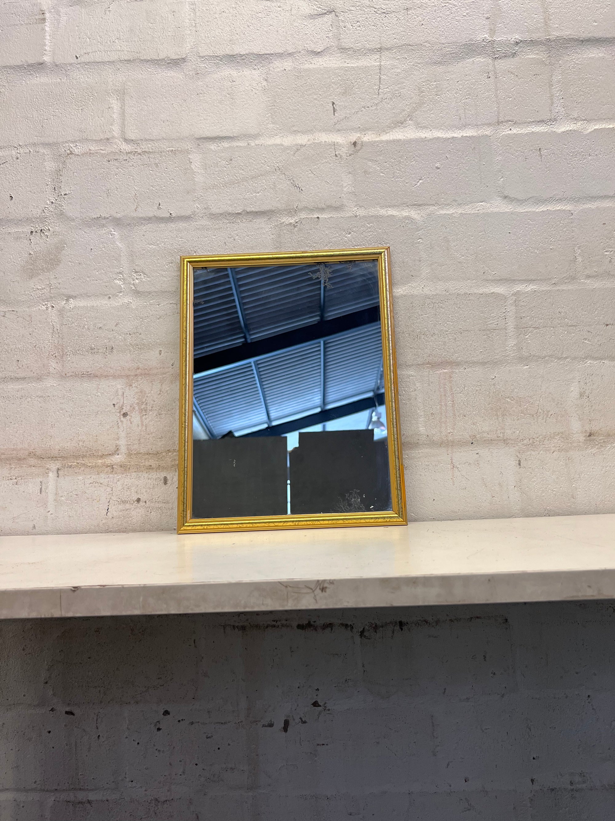 Gold Framed Small Mirror