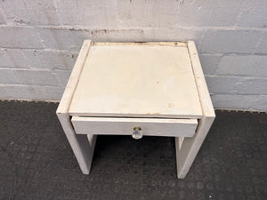Small Whit Bedside Table - Small Damage - REDUCED