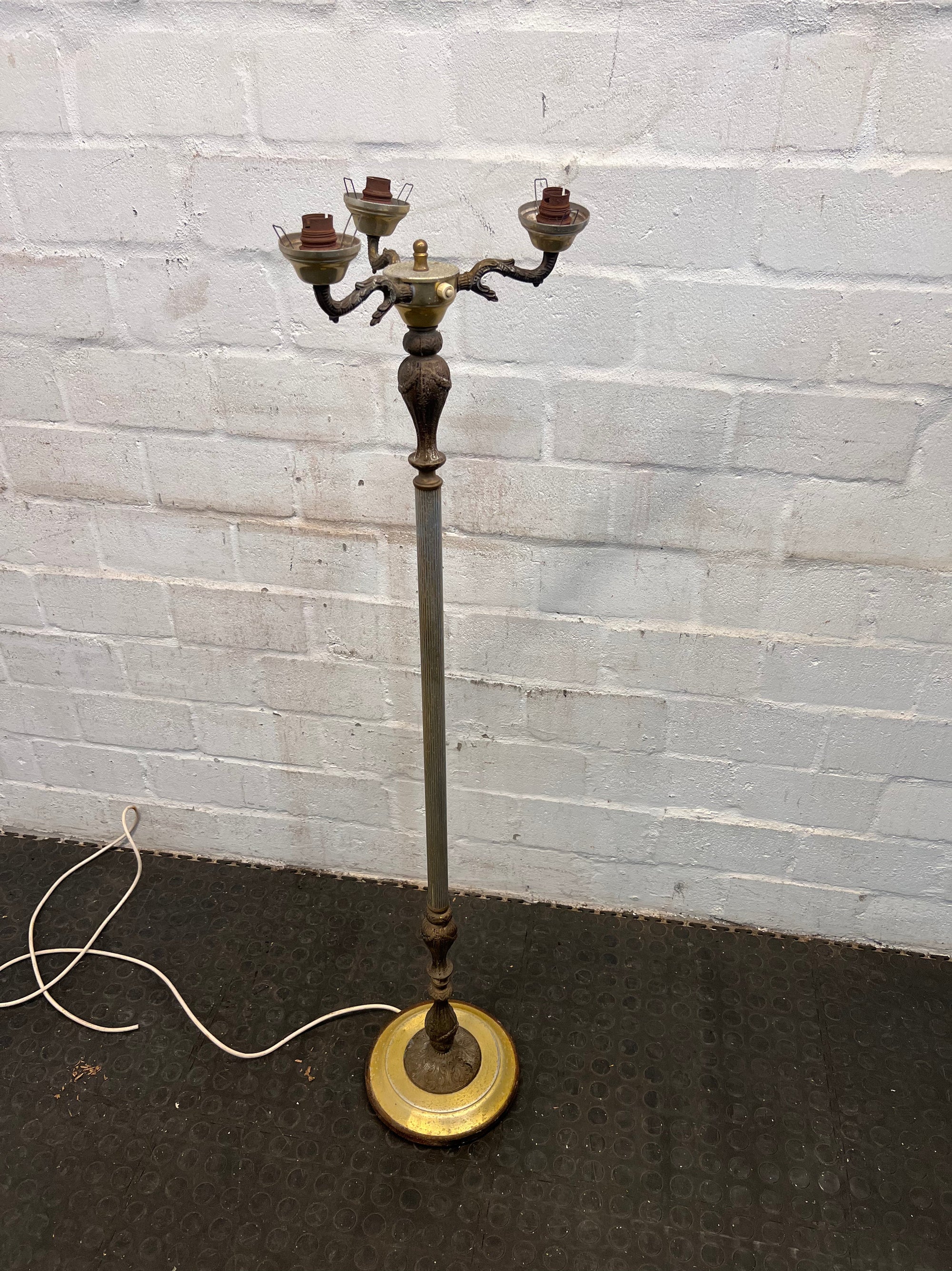 Vintage Decorative Standing Lamp -2 Light Fittings - Working