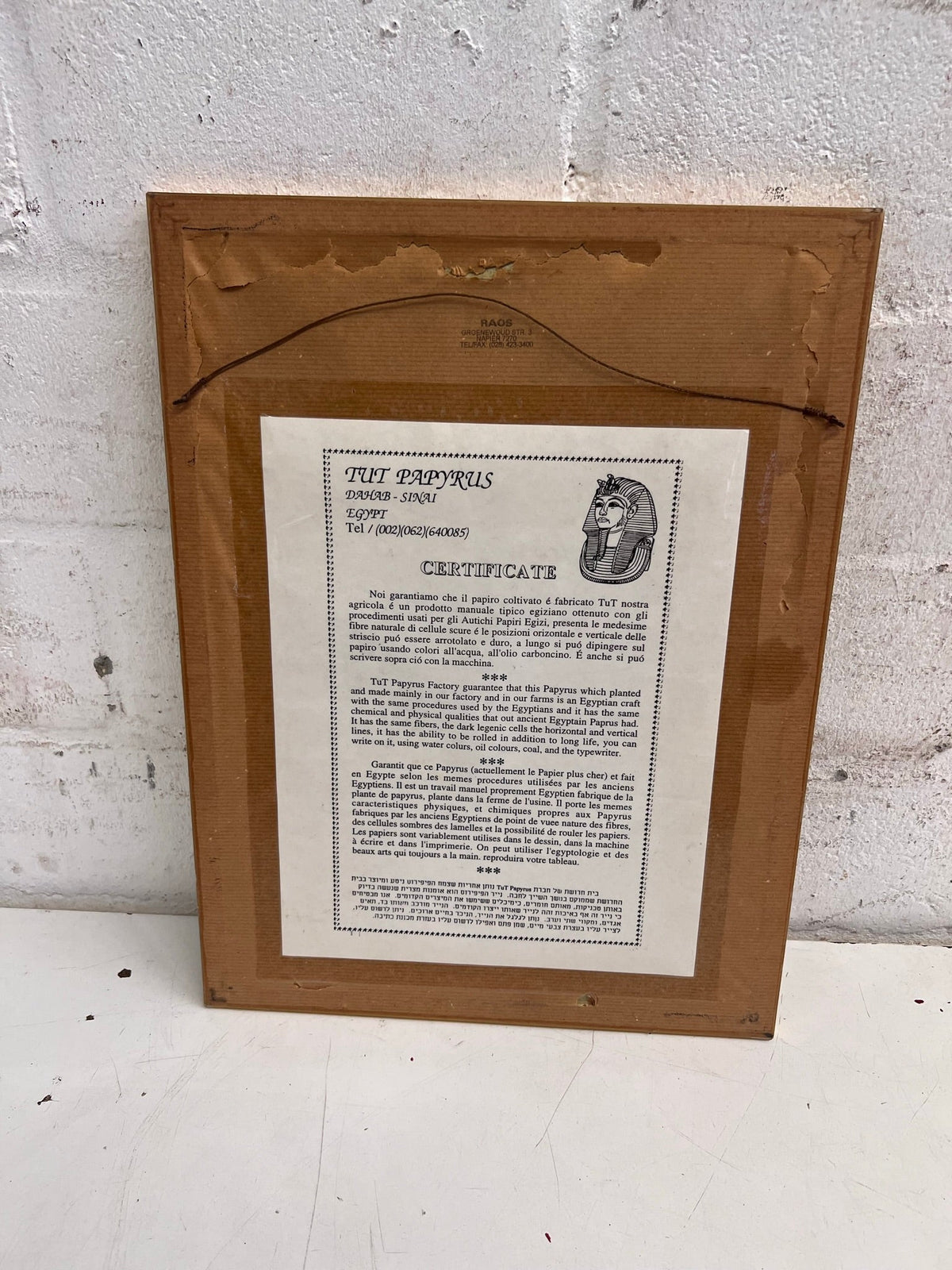 Gold Framed Egyptian Art - no glass