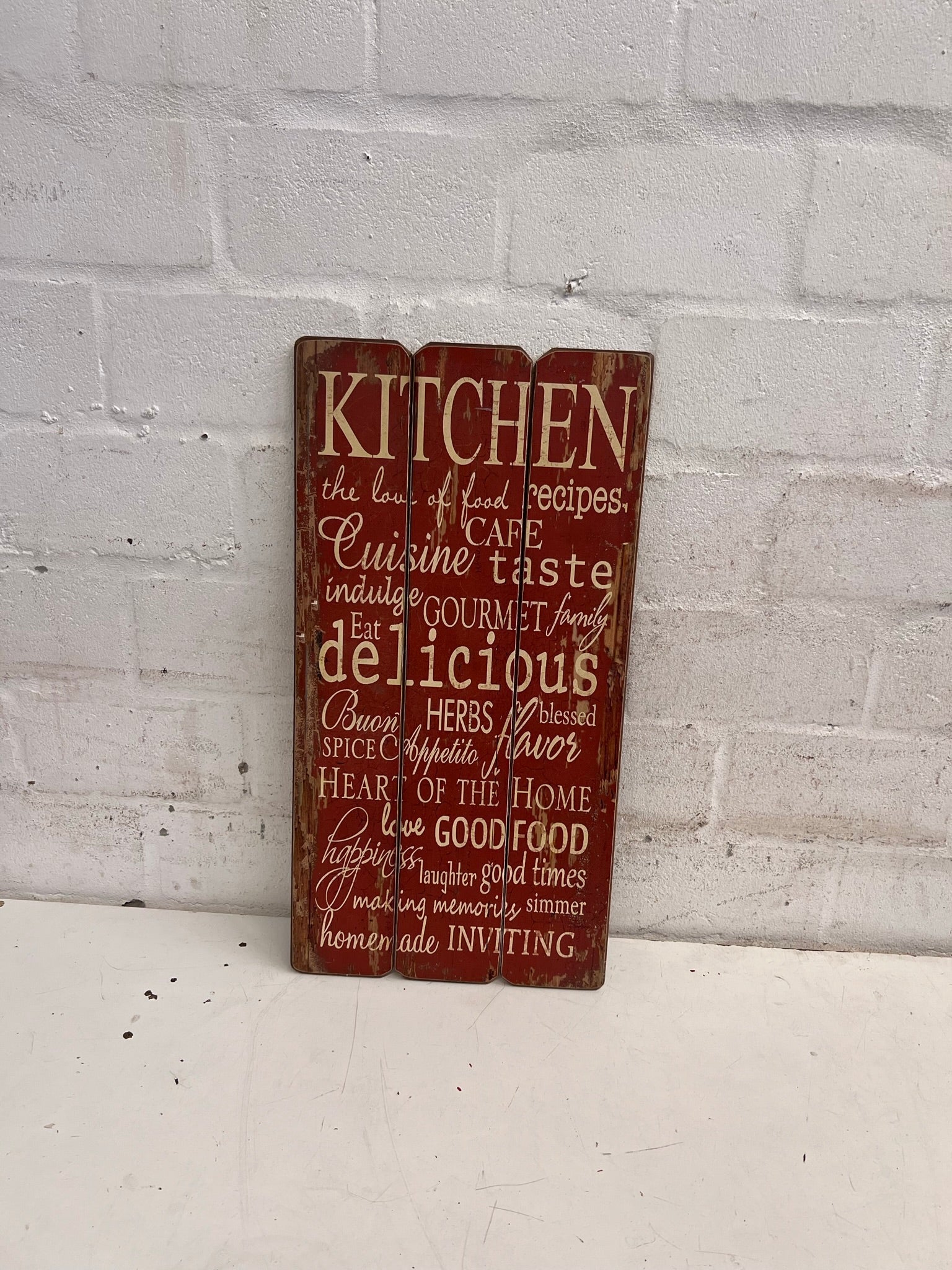 Red Kitchen Wall Board