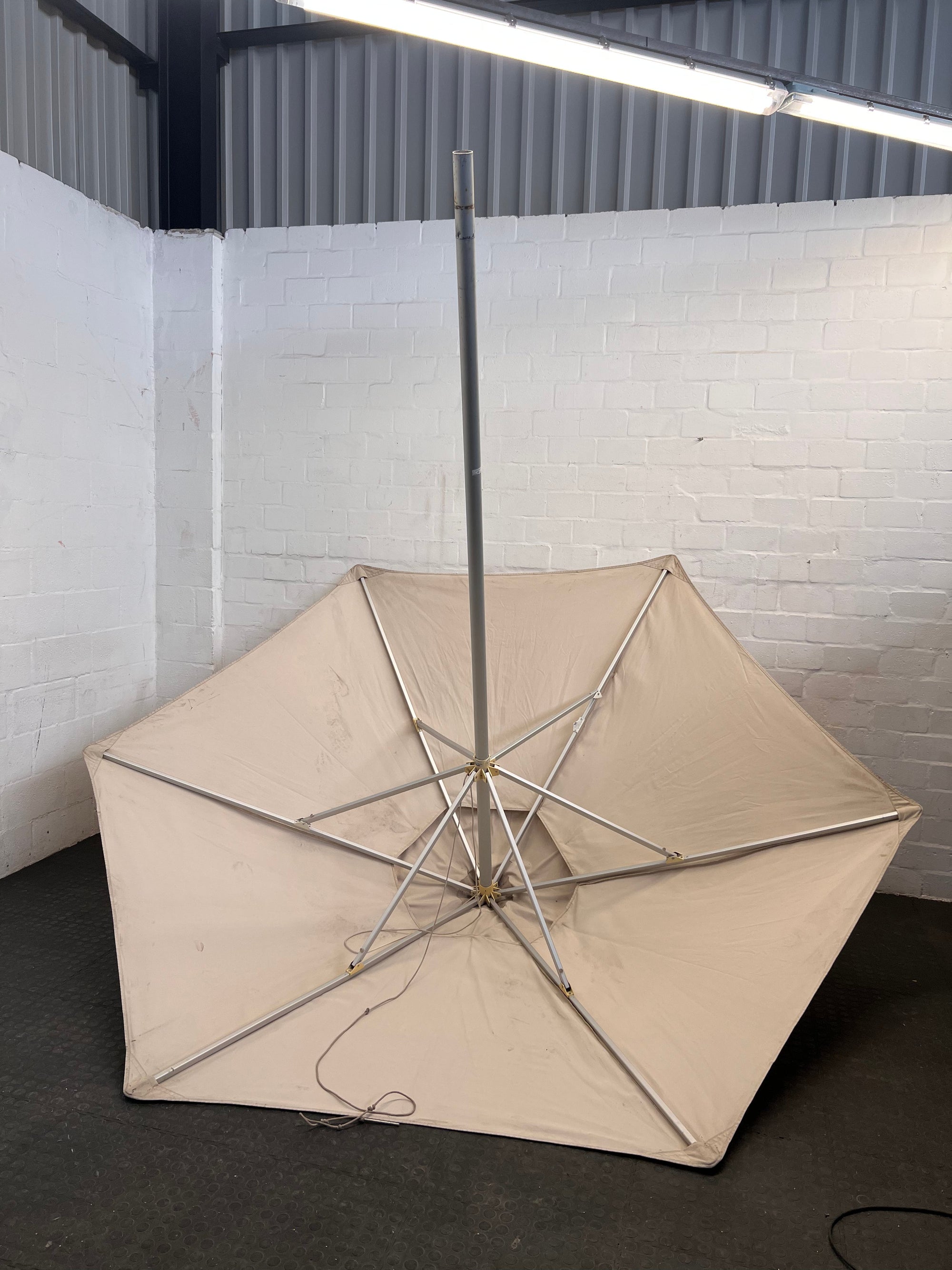 Outdoor Umbrella With Beige Canvas