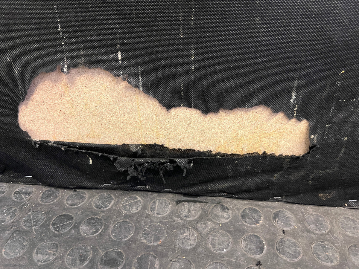 Black Leather Double Headboard (some damage) - REDUCED