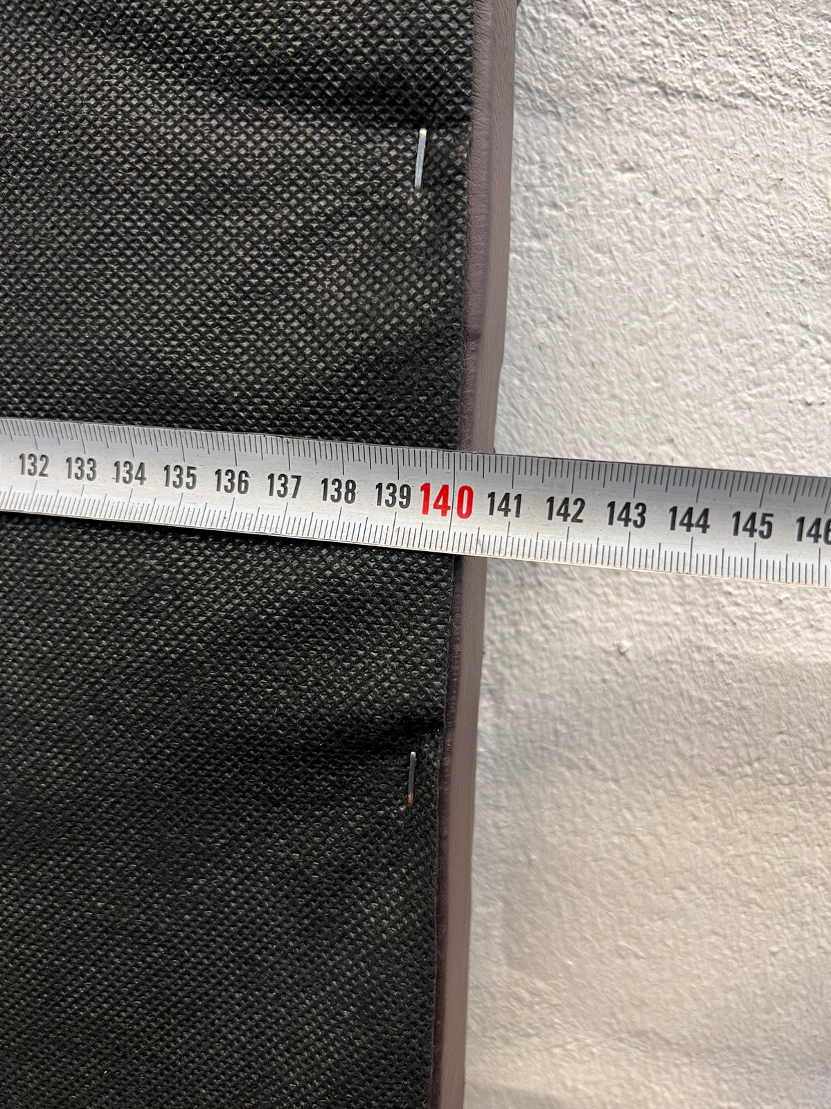 Black Leather Double Headboard (some damage) - REDUCED