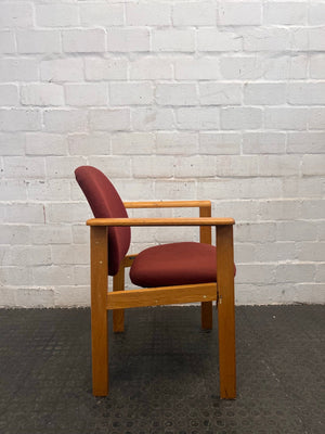 Maroon Office Visitors Chair (Round Back)