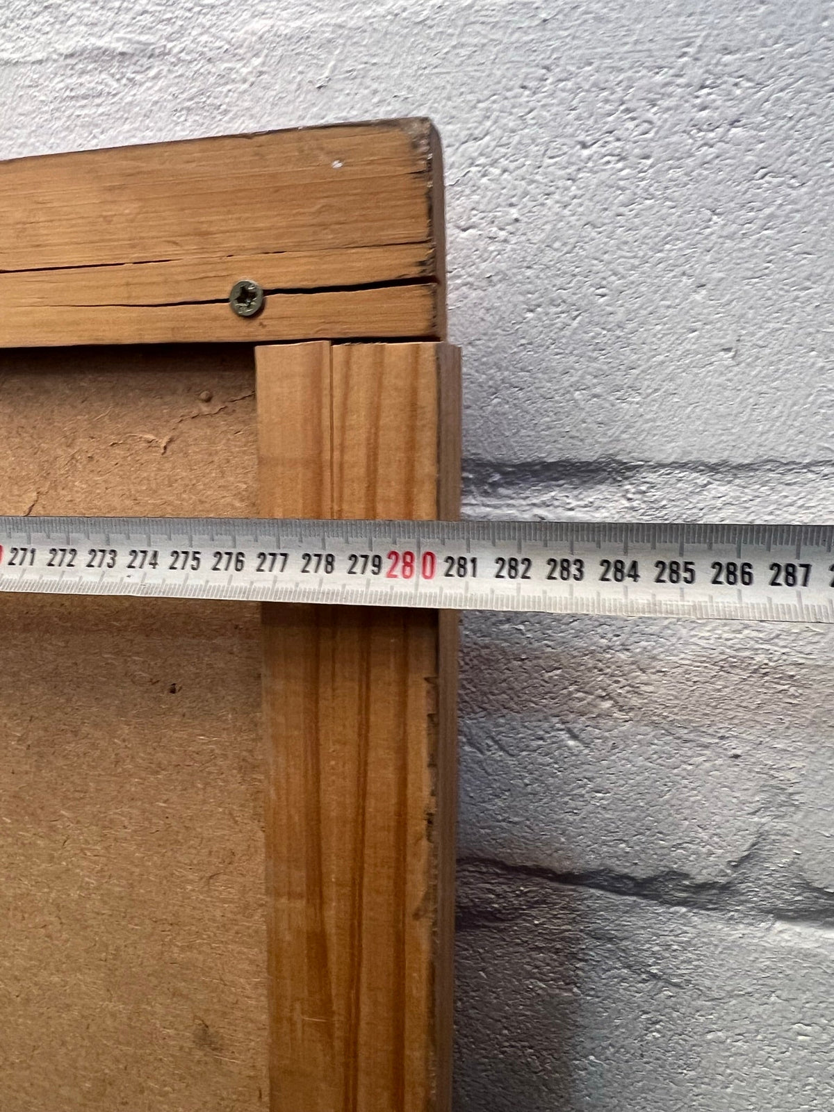 Grey Wooden Framed Notice Board (Cracked) 2.8 x 1.6m - REDUCED