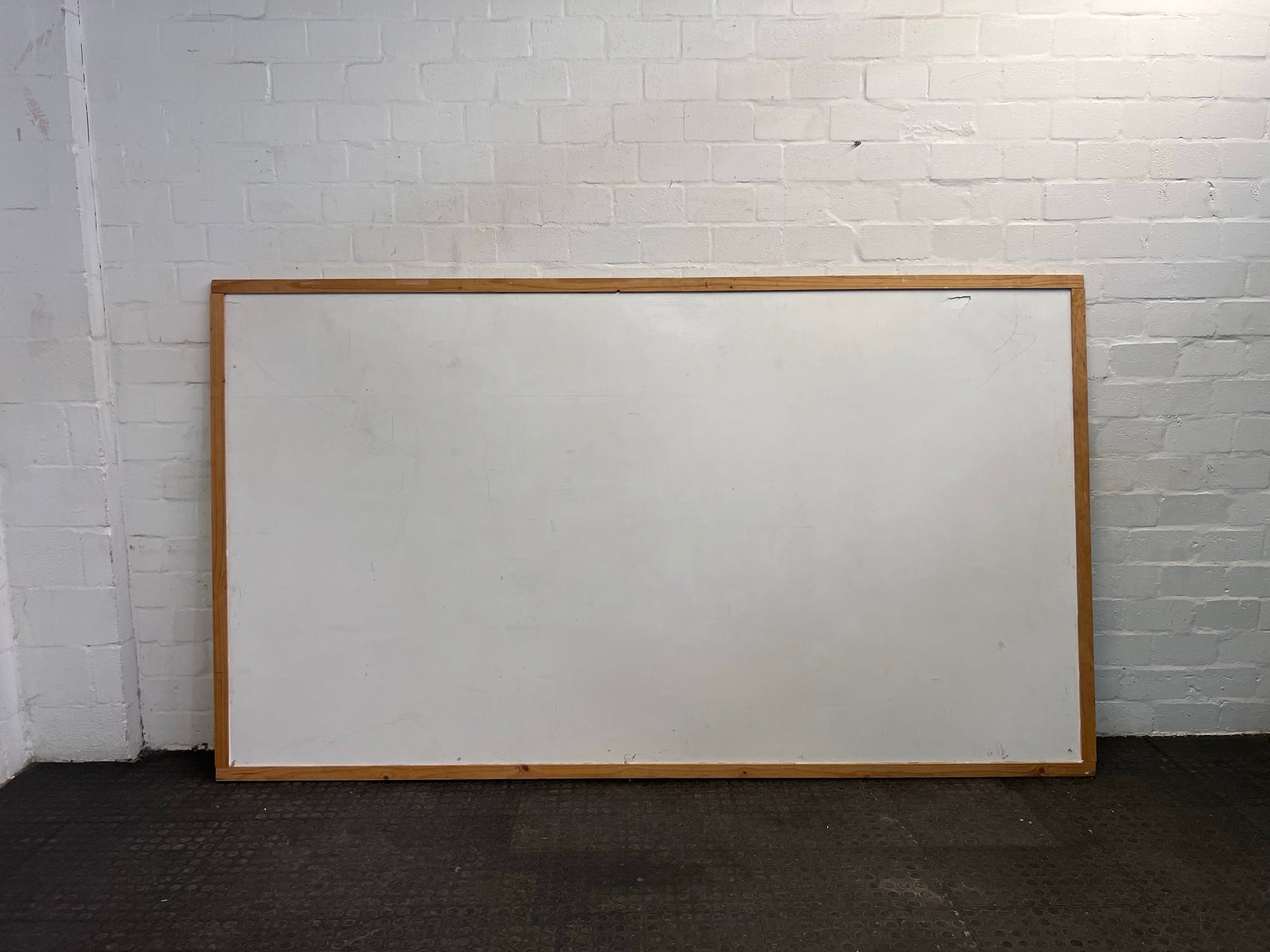 Grey Wooden Framed Notice Board (Cracked) 2.8 x 1.6m