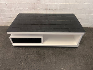 Black and White Tempered Glass Coffee Table