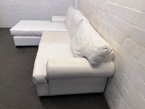 White L-Shaped Couch - REDUCED