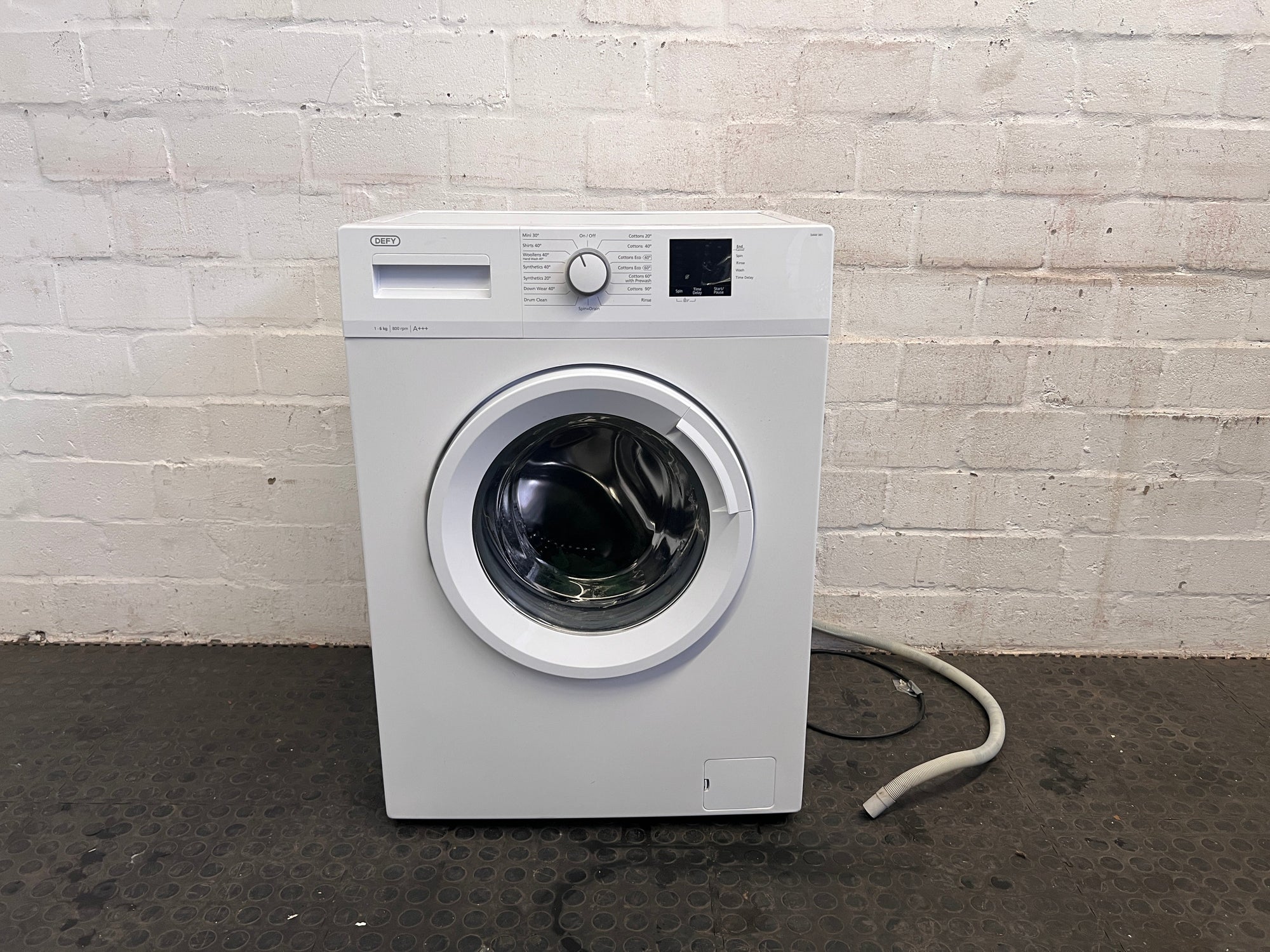 White Defy Front Loader Washing Machine