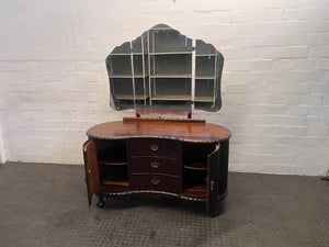 Dressing Table with Folding Mirrors
