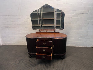 Dressing Table with Folding Mirrors