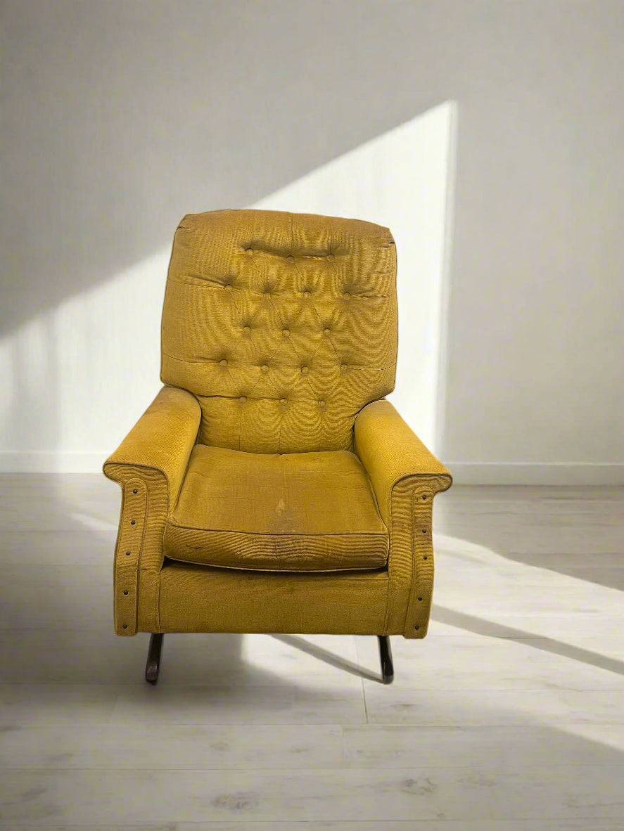Mustard One Seater Couch - REDUCED