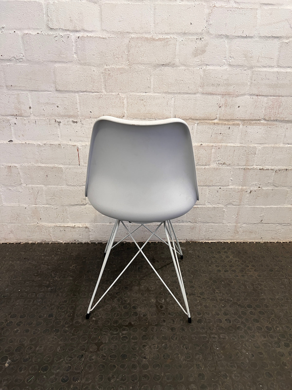 White Mid-Back Dining Chair with Plush Seat - PRICE DROP