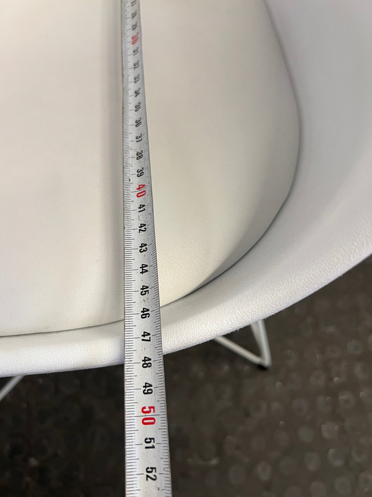 White Mid-Back Dining Chair with Plush Seat - PRICE DROP