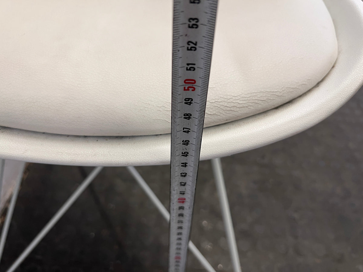 White Mid-Back Dining Chair with Plush Seat - PRICE DROP