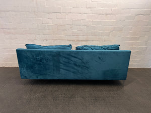 Blue Turquoise Two Seater Couch - REDUCED