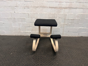 Varier Beech Wood Frame Kneeling Chair with Black Cushioning